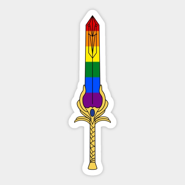 Pride flag Rainbow Sword - inspired by She-ra and the princesses of power Sticker by tziggles